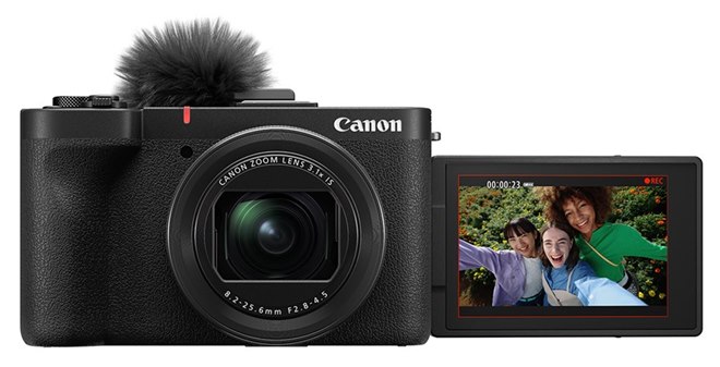 �L���m���A1.4�^�Z���T�[���ڃf�W�J���uPowerShot V1�v��4/25�ɔ�������