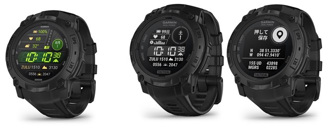 若者に人気のブランド ガーミン、タフネスGPSウォッチ「Instinct 3 Tactical AMOLED 時計