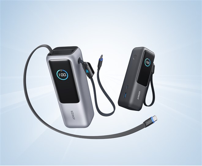 Anker、巻取り式USB-Cケーブル一体型モバイルバッテリー＆USB