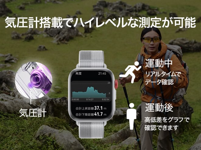 ファーウェイ、最大輝度2000ニトや気圧計を採用したスマートウォッチ