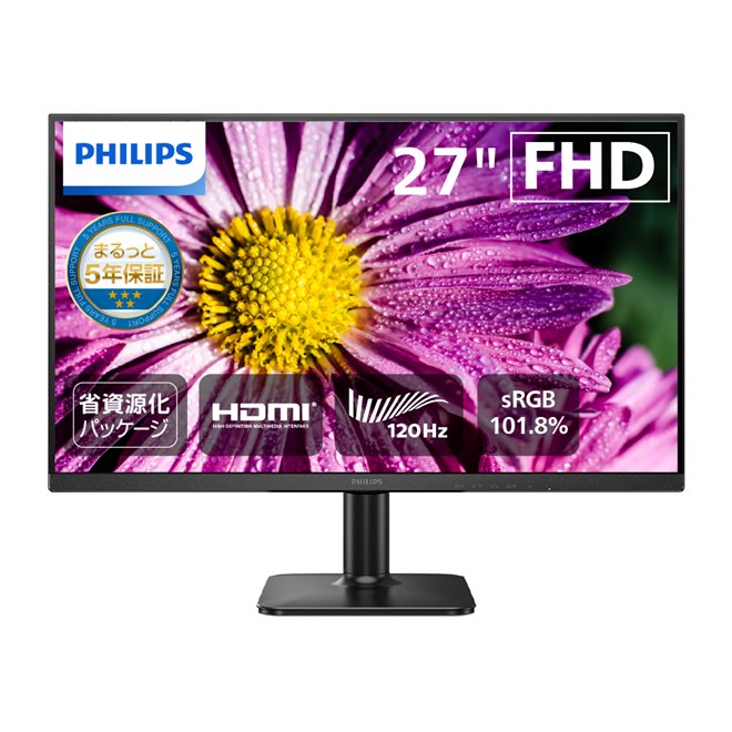 フィリップス、IPSを採用した120Hz対応の23.8型/27型