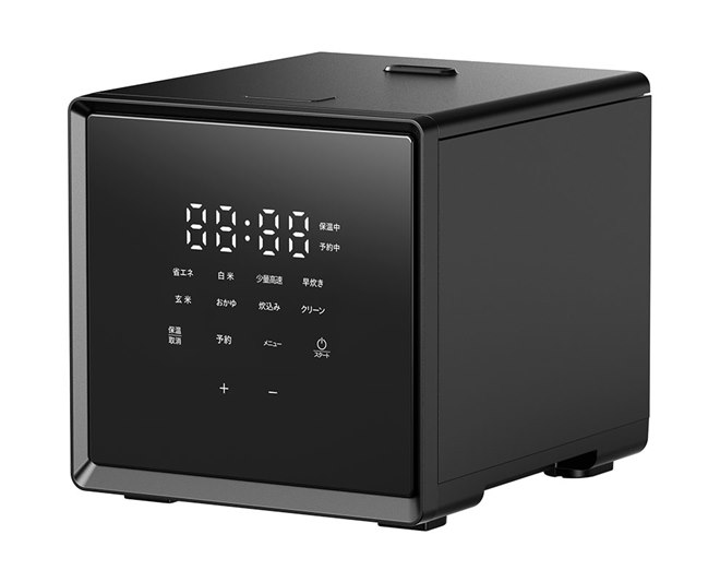 山善、シリーズ最小サイズの「キューブ型マイコンジャー炊飯器 2合炊き