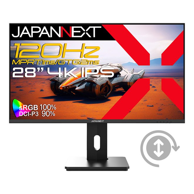 注目の JAPANNEXT、PS5との4K/120Hz接続に対応する28型4Kゲーミング ディスプレイ・モニター本体