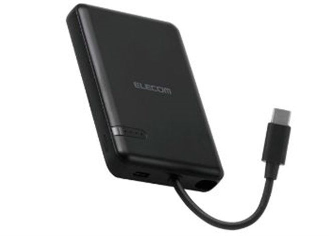 エレコム、スマホを充電しながらバッテリー本体も充電できるモバイル 