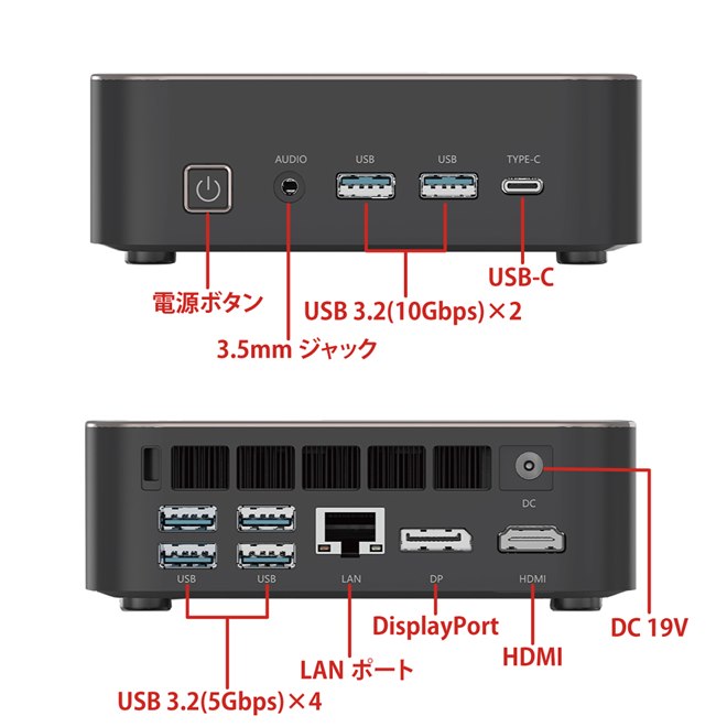 59,800円、「Ryzen 5 7430U」を搭載したミニPC「LC7430」 - 価格.com