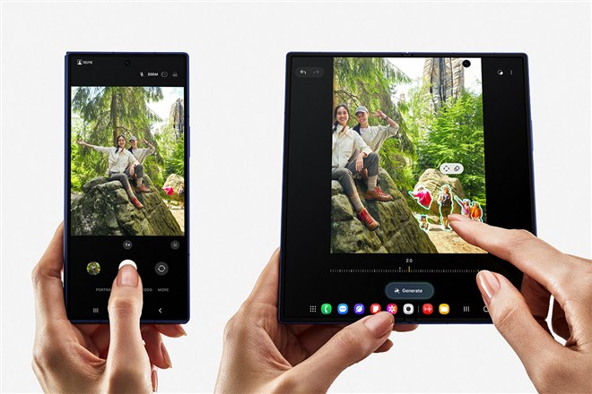 サムスン、厚さ約4.2mm/約8.9mmと薄くなった横折りスマホ