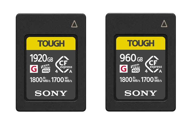 ソニー、VPG400に準拠したCFexpress Type Aカードの1920GB/960GB