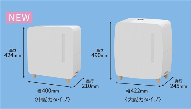 コロナ、ハイブリッド式加湿器「HSシリーズ」にコンパクトな中能力