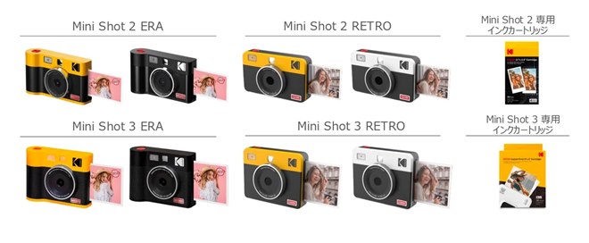 MINI SHOT 3 RETRO ポラロイドカメラ 本体+カートリッジ38枚 Kodak Mini Shot 3 Retro | Best Instant 3x3” Bluetooth Camera