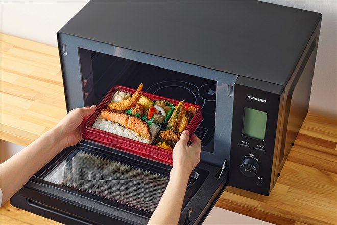 ツインバード、赤外線センサーを搭載したフラット庫内23Lの電子