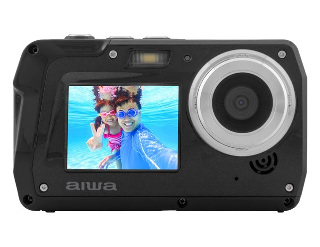 防水防塵・自撮り可能デジタルカメラ aiwa、17,800円の防水・防塵＆自撮り用フロントディスプレイ搭載