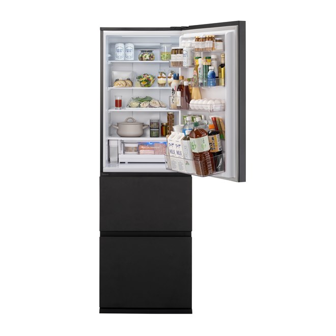 パナソニック、石目調デザインと奥行約60cmのスリム設計の365L冷蔵庫