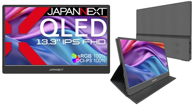 JAPANNEXT、約450gの13.3型フルHDモバイルディスプレイ「JN-MD