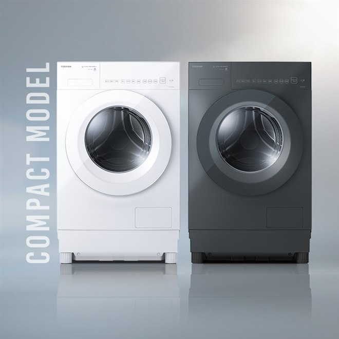 東芝、省スペースでも設置しやすいコンパクトなドラム式洗濯乾燥