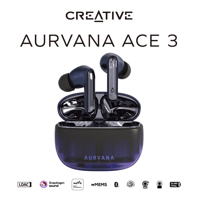 クリエイティブ、xMEMS+ダイナミックドライバー構成のハイレゾ