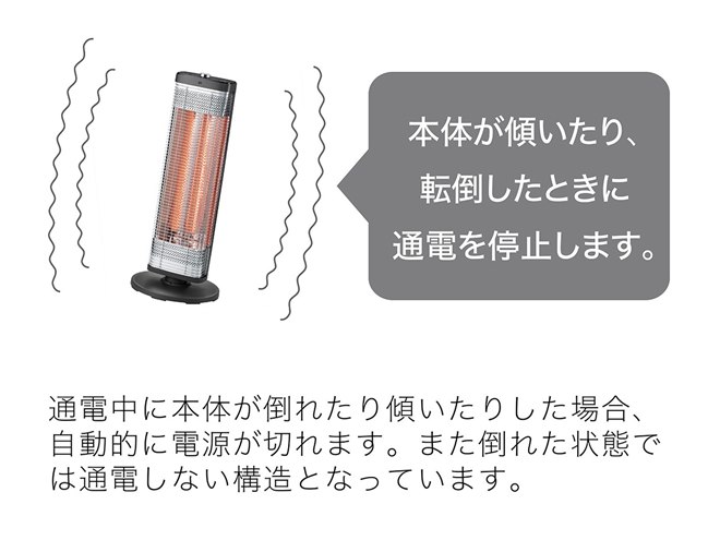 コイズミ、距離を検知して出力を自動調節する「カーボンヒーター 距離