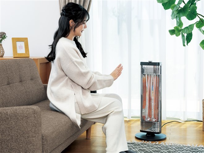 コイズミ、距離を検知して出力を自動調節する「カーボンヒーター 距離