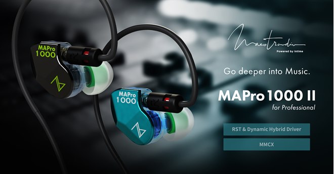 Maestraudio、耳道の負担を軽減して遮音性を高めたモニターイヤホン