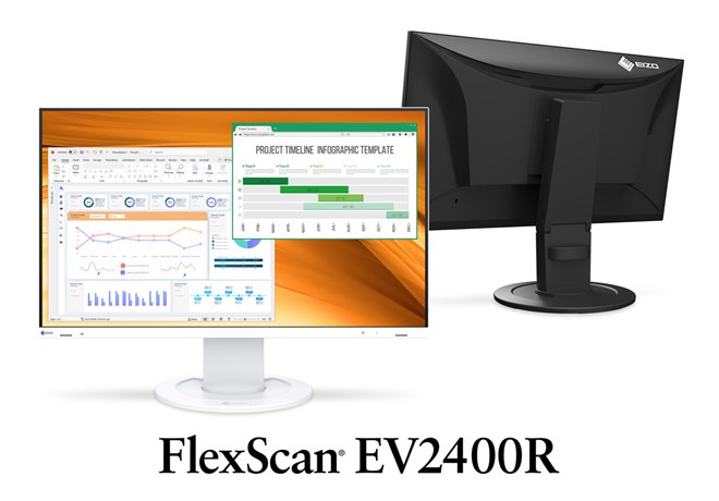EIZO、標準消費電力8Wを実現する23.8型フルHDディスプレイ「FlexScan
