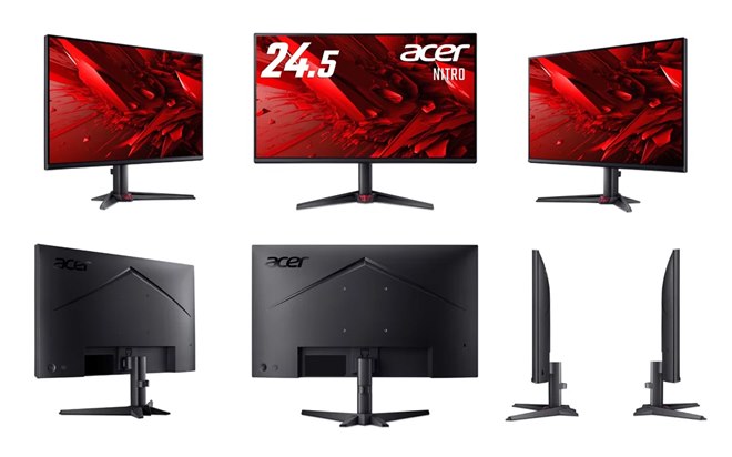 エイサー、最大240/320Hz対応の24.5型フルHDゲーミングモニター「Nitro