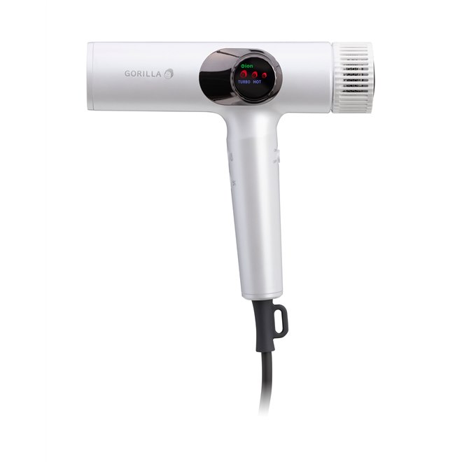 ドウシシャ、最大風速約63.91m/秒の“爆風”ヘアドライヤー「ゴリラの