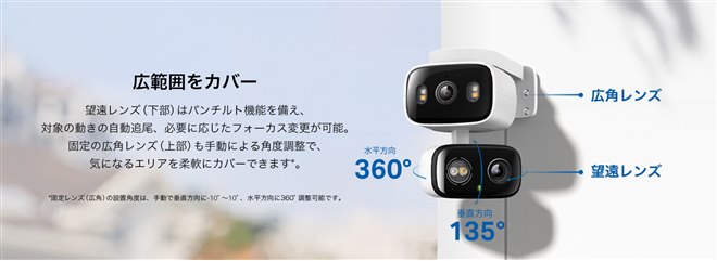 TP-Link、デュアルレンズ初搭載のネットワークカメラ「Tapo C246D