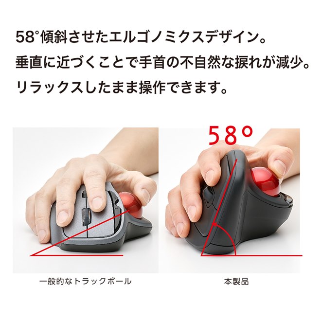 ナカバヤシ、豊富なカスタマイズに対応したマウス「無線エルゴ静音5