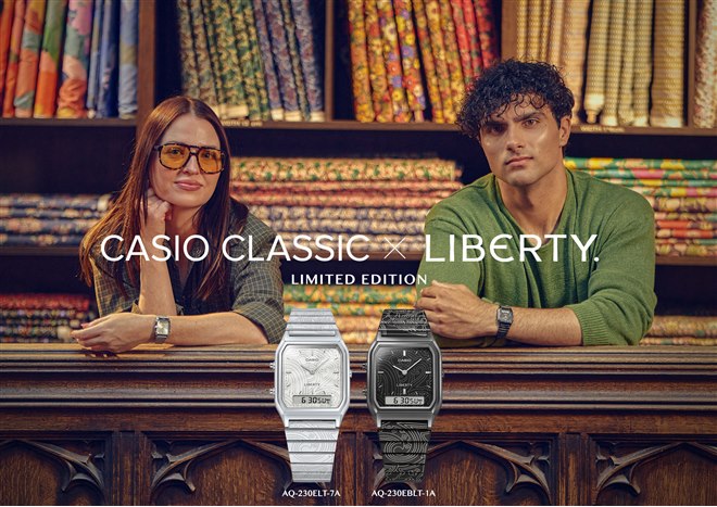 CASIO カシオ hitomi 販促ポスター 3枚セット 非売品 腕時計 レア カシオ、英国リバティのペイズリー柄をデザインしたクラシカルな角型