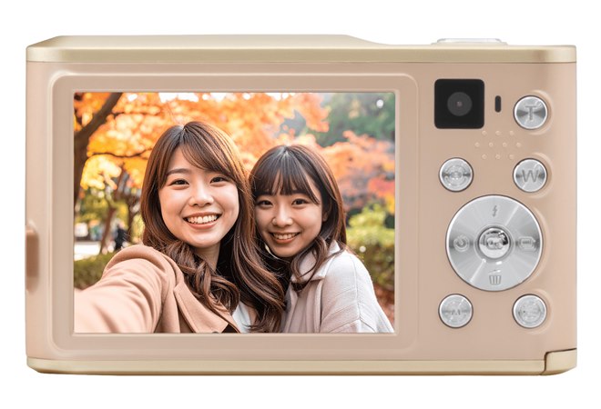 aiwa、14,800円のコンデジ「cam DCB」に新色ライトブロンズを追加