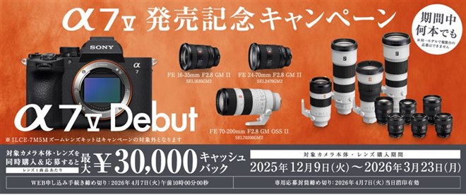 �\�j�[�A�u��7 V�v�ƑΏۃ����Y�̍w���ŃL���b�V���o�b�N����u��7 V �����L�O�L�����y�[���v