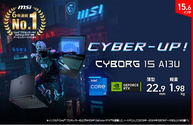 MSI、「Core i7」や「GeForce RTX 3050」を搭載した15.6型ゲーミングPC