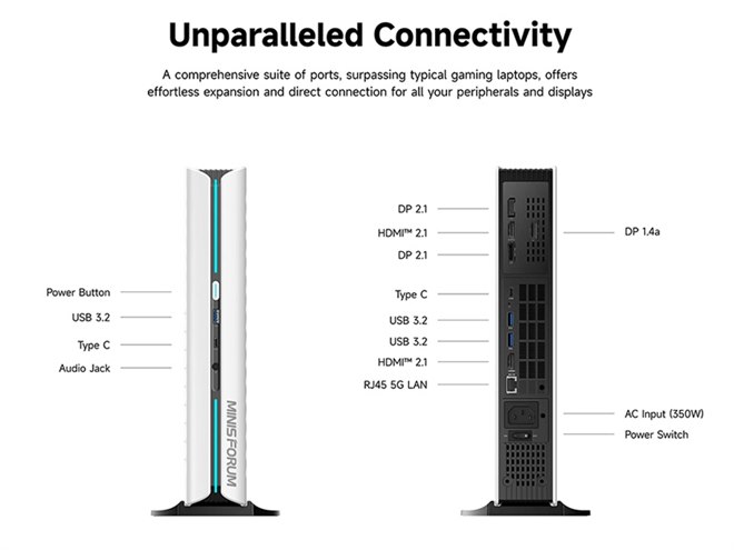 MINISFORUM、デスクトップ版RTX 5060搭載のゲーミングミニPC「AtomMan