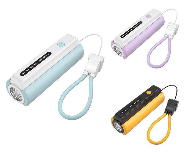 多摩電子工業、LEDライト搭載の5000mAhモバイルバッテリー「TL98C