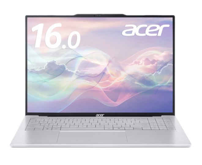 エイサー、16型の大画面で約990gを実現した薄型・軽量ノートPC「Swift