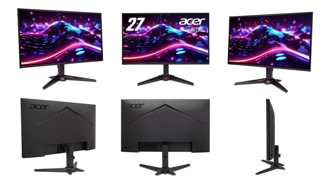 エイサー、27型WQHD144Hzと21.5型フルHD120Hzのゲーミングモニター