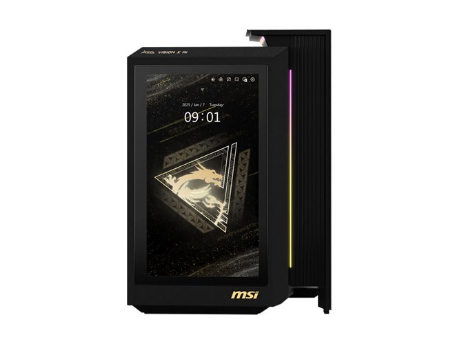 MSI、前面に13.3型タッチパネルを搭載したゲーミングPC「MEG Vision X