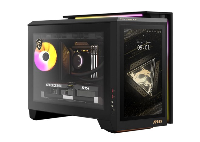 MSI、前面に13.3型タッチパネルを搭載したゲーミングPC「MEG Vision X