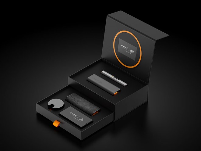 英美烟草日本宣布推出迈凯伦联名“glo Hilo Plus”限定版套装,定价约200美元