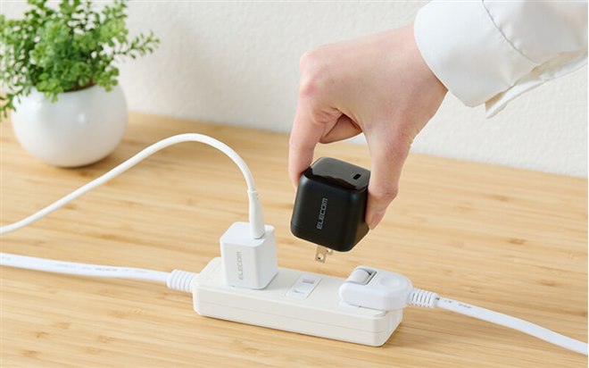 エレコム、GaN II採用で最大65W出力のコンパクトなUSB充電器6機種を