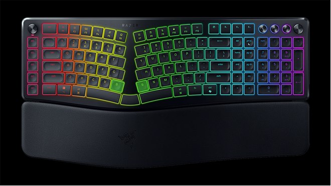 Razer、AI専用キーやRGB搭載のワイヤレススプリットキーボード「Razer