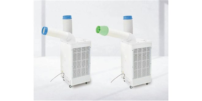 ユアサプライムス、工事不要で移動可能な工業用スポットクーラー「YNSP