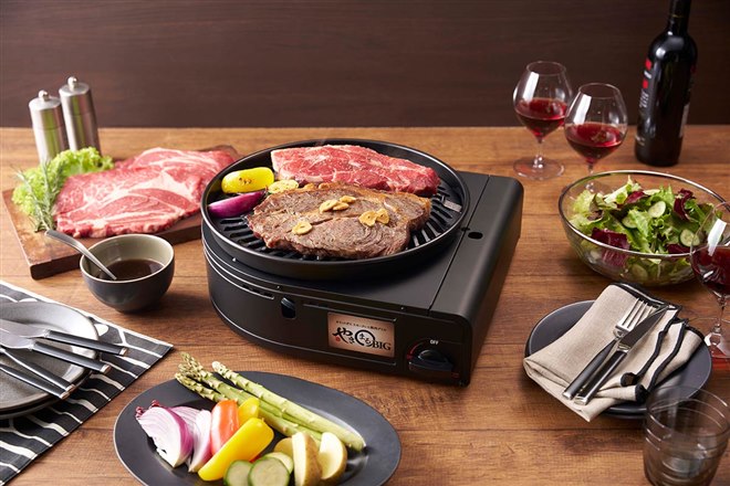 イワタニ、約1.7倍に拡大した「カセットガス スモークレス焼肉グリル イワタニ、約1.7倍に拡大した「カセットガス スモークレス焼肉グリル