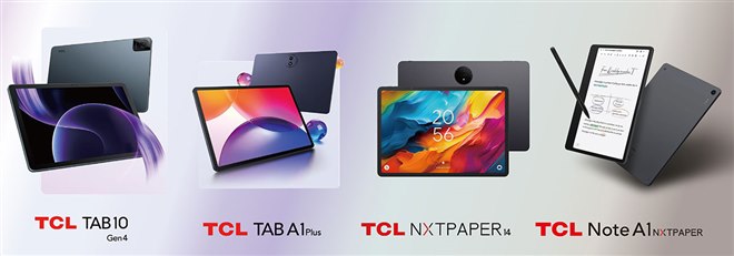TCL、次世代ディスプレイ技術搭載モデルなどタブレットとスマートAI