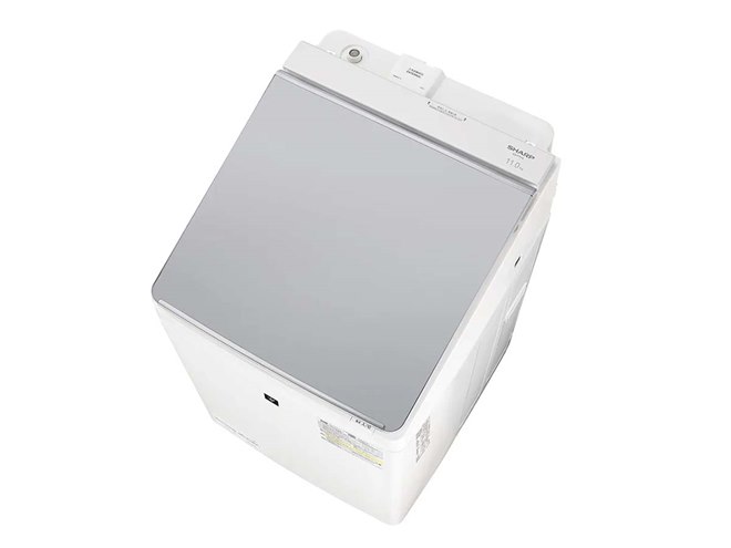 シャープ、内フタなし設計を採用したタテ型洗濯乾燥機の洗濯11kg/乾燥