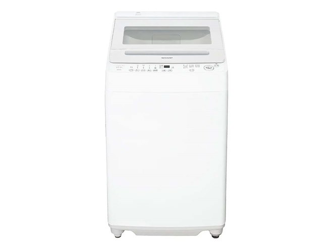 シャープ、穴なし槽による節水・清潔設計を採用した全自動洗濯機の10kg