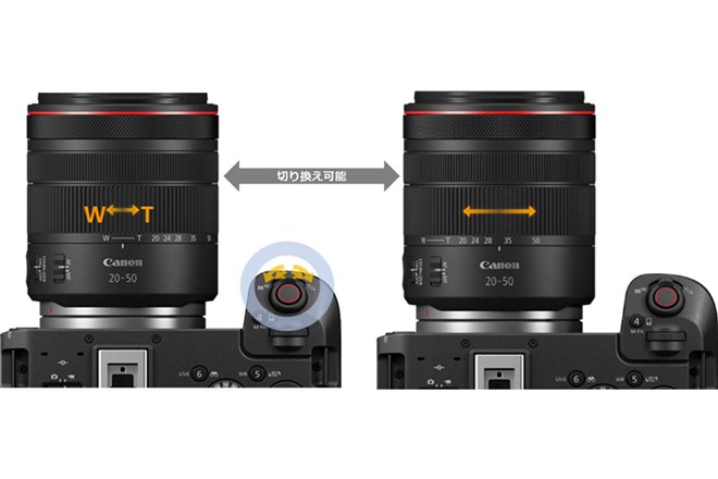 キヤノン、パワーズーム内蔵の標準ズームLレンズ「RF20-50mm F4 L IS
