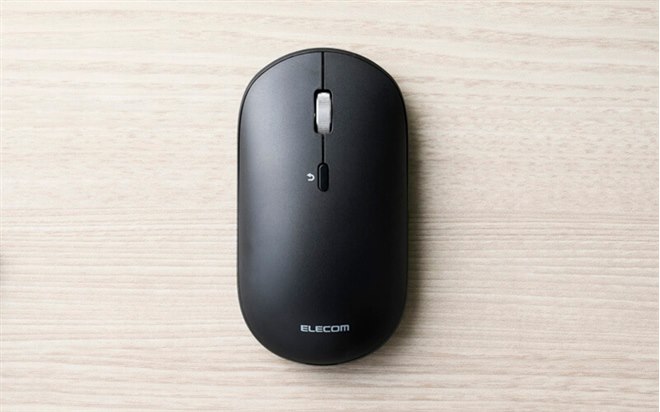 エレコム、薄型軽量設計でBlueLEDセンサー搭載の4ボタンワイヤレス