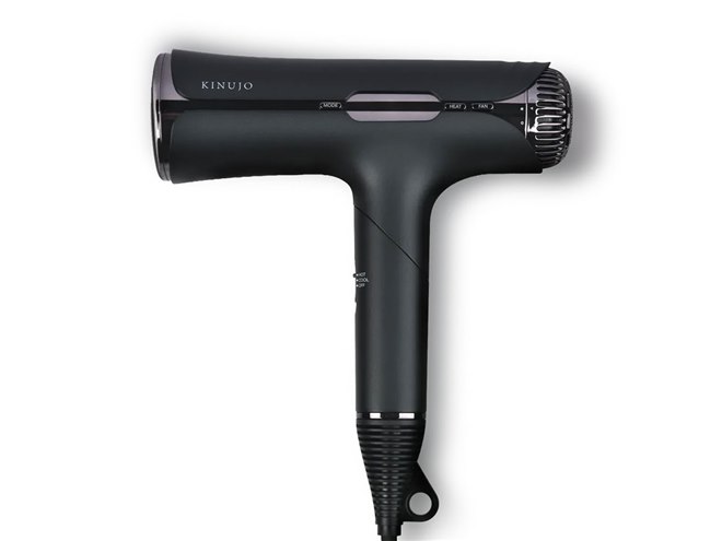 じまくん KINUJO PRO Hair Dryer ブラック KINUJO、2.7m3/分の大風量や自動温度調節機能を備えたヘアドライヤー