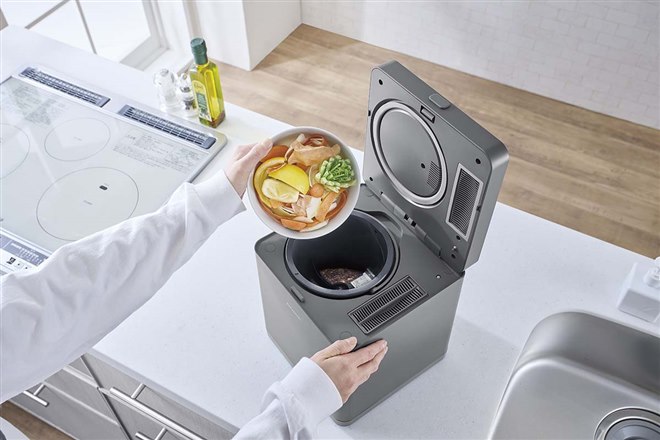 パナソニック、ごみの量を約10分の1に削減できるコンパクトな生ごみ