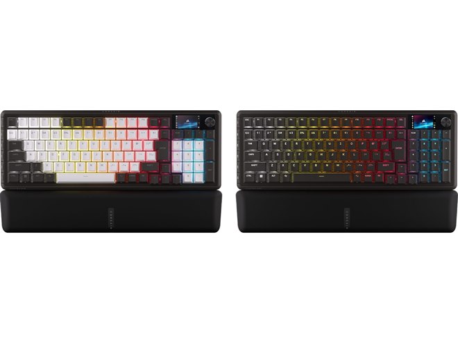 Corsair、1.9型LCDを搭載した96％メカニカルゲーミングキーボード